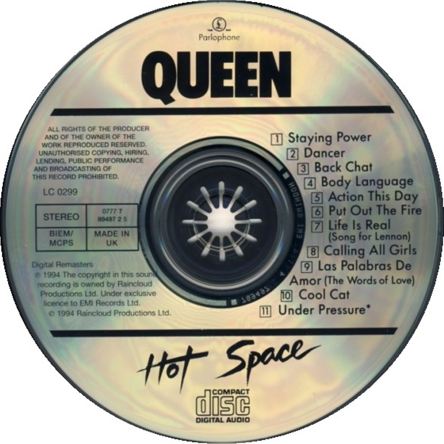 Queen  Hot Space : CD